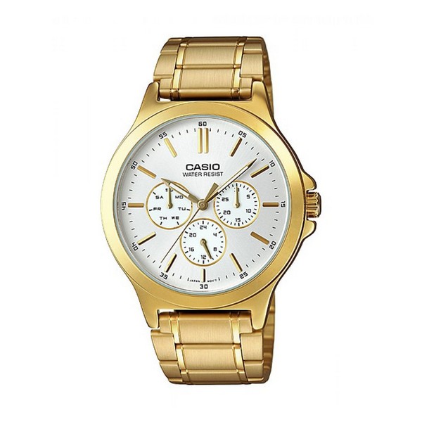 Casio MTP-V300G-7A Gold-Tone Stainless Steel Bracelet Men's Dress Watch