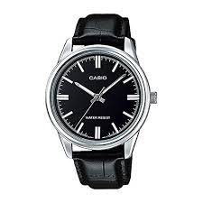 Casio Quartz Black Dial 30m Mtp-v005l-1a Mtpv005l Leather Strap Men's Dress Watch