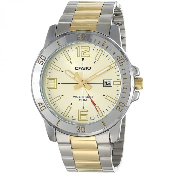 Casio MTP-VD01SG-9B Enticer Series Two-tone Standard Analog Men's Watch